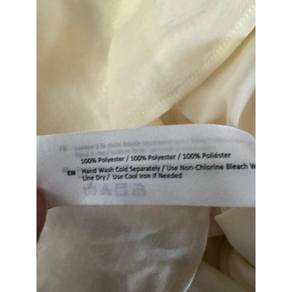 NWT Band Of The Free Cash Ivory Long Sleeve Satin Popover Blouse Size XS Boho - Picture 9 of 9